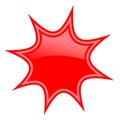 Red star burst icon Royalty Free Stock Photo