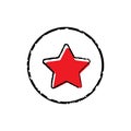 Star button icon Royalty Free Stock Photo