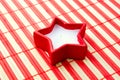 Red star candle Royalty Free Stock Photo