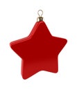 Red Star Christmas Ball Royalty Free Stock Photo