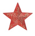 Red star christmas decoration.