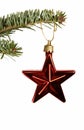 Red Star Christmas Ornament Royalty Free Stock Photo