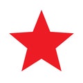 Red star icon. Christmas symbol Royalty Free Stock Photo