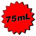 Red Star Illustration featuring 75 mL on white background. Royalty Free Stock Photo