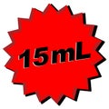 Red Star Illustration featuring 15 mL on white background. Royalty Free Stock Photo