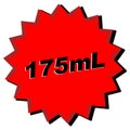 Red Star Illustration featuring 175 mL on white background. Royalty Free Stock Photo
