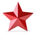 Red star isolated on white Royalty Free Stock Photo