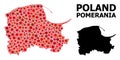 Red Star Mosaic Map of Pomerania Province