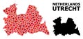 Red Star Mosaic Map of Utrecht Province