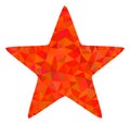 Red Star Polygonal Lowpoly Flat Icon