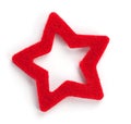 Red star shaped christmas decoration