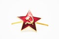 Red star with a sickle and a hammer from the USSR