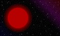 Red star in space