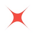 Red star sparkle geometric element