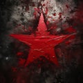Red Star Wallpaper: Full Hd Post-impressionism Image With Cracks