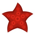 Red starfish icon Royalty Free Stock Photo