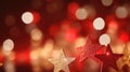 Red stars with sparkles and light effect . New Year, Christmas bokeh background Royalty Free Stock Photo