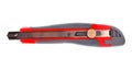 Red stationery Paperknife on white background Royalty Free Stock Photo