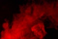 Red steam on a black background
