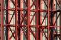 Red steel beams