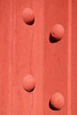 Red steel bolted girders