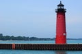 Red Steel Lighthouse Royalty Free Stock Photo