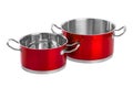 Red steel pans