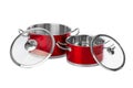 Red steel pans