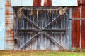 red steel rusty corrugated metal barn warehouse farming storage wooden door farm agriculture architecture background