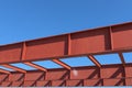Red of steel structure. Royalty Free Stock Photo