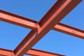 Red of steel structure. Royalty Free Stock Photo