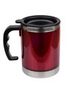 Red steel thermo mug with lid Royalty Free Stock Photo