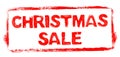 Red stencil frame: Chistmas Sale banner