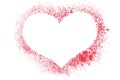 Red stenciled heart Royalty Free Stock Photo