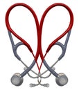 Red Stethoscope Heart