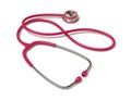 Red Stethoscope in infinity symbol. Royalty Free Stock Photo