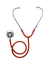 Red Stethoscope Royalty Free Stock Photo