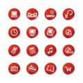 Red sticker home electronics i Royalty Free Stock Photo