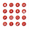 Red sticker web icons Royalty Free Stock Photo