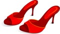 Red stiletto shoes Royalty Free Stock Photo