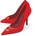 Red stiletto shoes