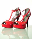 Red stilettos Royalty Free Stock Photo