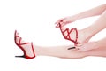 Red stilettos Royalty Free Stock Photo