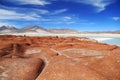 Red Stone in Atacama desert , Chile