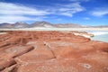 Red Stone in Atacama desert , Chile