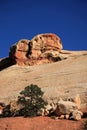 Rock formation in Red-stone dessert in Utah Royalty Free Stock Photo