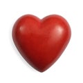 Red stone heart isolated Royalty Free Stock Photo