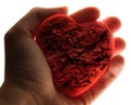 Red stone heart Royalty Free Stock Photo