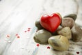 A red stone heart Royalty Free Stock Photo