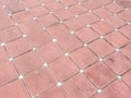 Red stone tile pattern. Royalty Free Stock Photo